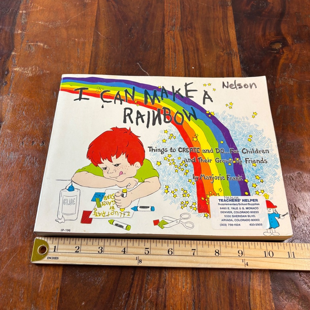 I Can Make a Rainbow Marjorie Frank Vintage‎ 1976 Childrens Activity Craft Book